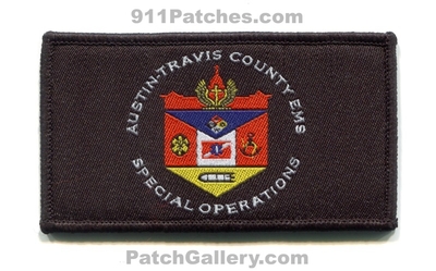 Austin Travis County EMS Special Operations Patch (Texas)
Scan By: PatchGallery.com
[b]Patch Made By: 911Patches.com[/b]
Keywords: co. ambulance emt paramedic