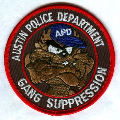 Austin Police Department Gang Suppression (Texas)
Scan By: PatchGallery.com
Keywords: apd