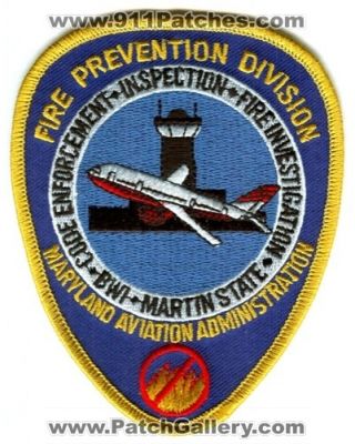 Baltimore Washington International Airport Martin State Airport Fire Prevention Division Patch (Maryland)
Scan By: PatchGallery.com
Keywords: department dept. bwi code enforcement inspection investigation aviation administration maa