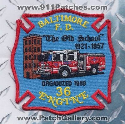 Baltimore City Fire Department Engine 36 (Maryland)
Thanks to PaulsFirePatches.com for this scan.
Keywords: dept. bcfd f.d.