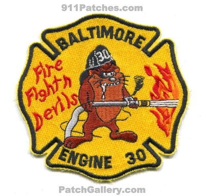 Baltimore City Fire Department Engine 30 Patch (Maryland)
Scan By: PatchGallery.com
Keywords: dept. bcfd b.c.f.d. company co. station fightn devils taz