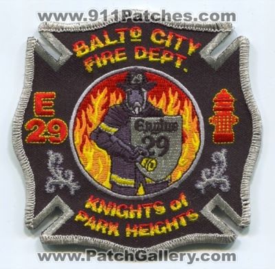 Baltimore City Fire Department Engine 29 (Maryland)
Scan By: PatchGallery.com
Keywords: dept. bcfd balto. company station e29 knights of park heights