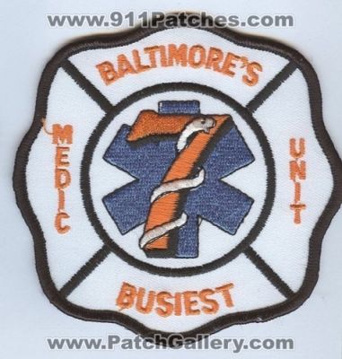 Baltimore City Fire Department Medic Unit 7 (Maryland)
Thanks to Brent Kimberland for this scan.
Keywords: dept.