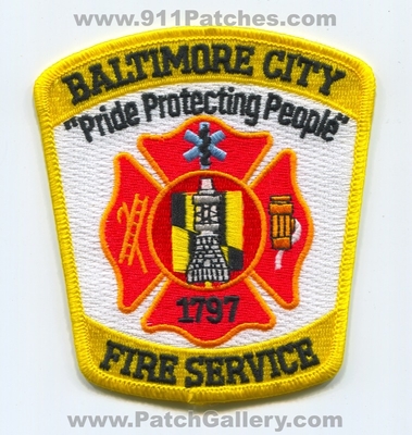 Baltimore City Fire Service Department Patch (Maryland)
Scan By: PatchGallery.com
Keywords: dept. bcfd b.c.f.d. pride protecting people 1797