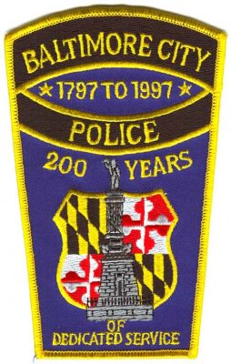 Baltimore City Police 200 Years (Maryland)
Scan By: PatchGallery.com
