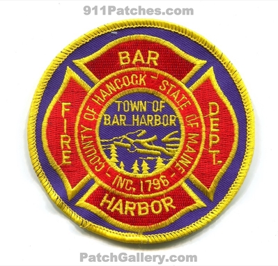 Bar Harbor Fire Department Patch (Maine)
Scan By: PatchGallery.com
Keywords: town of dept. county co. of hancock inc. 1796