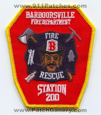 Barboursville Fire Rescue Department Station 200 Patch (West Virginia)
Scan By: PatchGallery.com
Keywords: dept. company co.