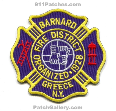 Barnard Fire District Greece Patch (New York)
Scan By: PatchGallery.com
Keywords: dist. department dept. organized 1928