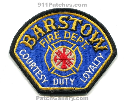 Barstow Fire Department Patch (California)
Scan By: PatchGallery.com
Keywords: dept. courtesy duty loyalty