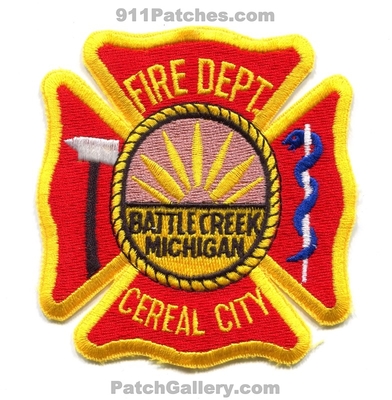 Battle Creek Fire Department Patch (Michigan)
Scan By: PatchGallery.com
Keywords: dept. cereal city