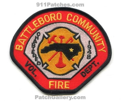 Battleboro Community Volunteer Fire Department Patch (North Carolina)
Scan By: PatchGallery.com
Keywords: comm. vol. dept. chartered 1948