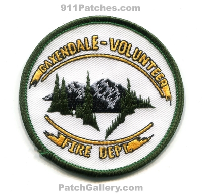 Baxendale Volunteer Fire Department Patch (Montana)
Scan By: PatchGallery.com
Keywords: vol. dept. vfd