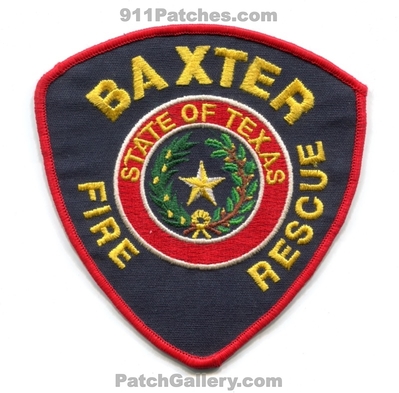 Baxter Fire Rescue Department Patch (Texas)
Scan By: PatchGallery.com
Keywords: dept.