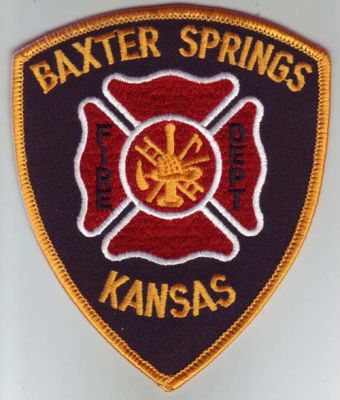 Baxter Springs Fire Dept (Kansas)
Thanks to Dave Slade for this scan.
Keywords: department