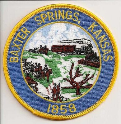 Baxter Springs Police
Thanks to EmblemAndPatchSales.com for this scan.
Keywords: kansas