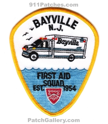 Bayville First Aid Squad Patch (New Jersey)
Scan By: PatchGallery.com
Keywords: ambulance ems n.j. est. 1954