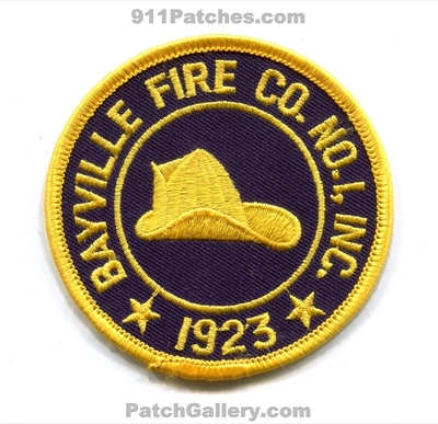 Bayville Fire Company Number 1 Inc Patch (New York)
Scan By: PatchGallery.com
Keywords: co. no. #1 inc. department dept. 1923