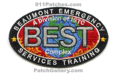 Beaumont Emergency Services Training BEST Complex Patch (Texas)
Scan By: PatchGallery.com
Keywords: a division of istc