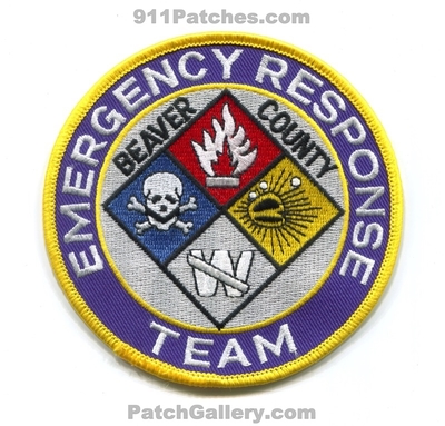 Beaver County Emergency Response Team ERT Patch (Pennsylvania)
Scan By: PatchGallery.com
Keywords: co. fire department dept. hazmat haz-mat hazardous materials