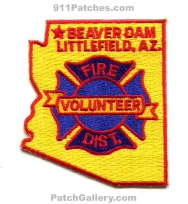 Beaver Dam Littlefield Volunteer Fire District Patch (Arizona)
Scan By: PatchGallery.com
Keywords: vol. dist. department dept. az.