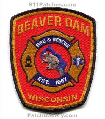 Beaver Dam Fire and Rescue Department Patch (Wisconsin)
Scan By: PatchGallery.com
Keywords: & dept. est. 1867