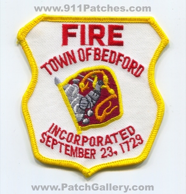 Bedford Fire Department Patch (Massachusetts)
Scan By: PatchGallery.com
Keywords: town of dept. incorporated september 23, 1729