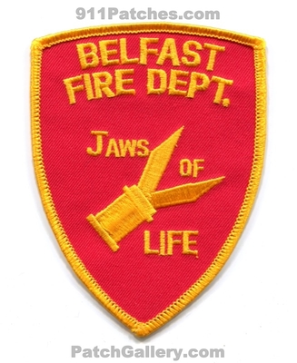 Belfast Fire Department Jaws of Life Patch (Maine)
Scan By: PatchGallery.com
Keywords: dept.
