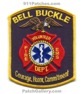 Bell Buckle Volunteer Fire Department Patch (Tennessee)
Scan By: PatchGallery.com
Keywords: vol. dept. ems courage honor commitment