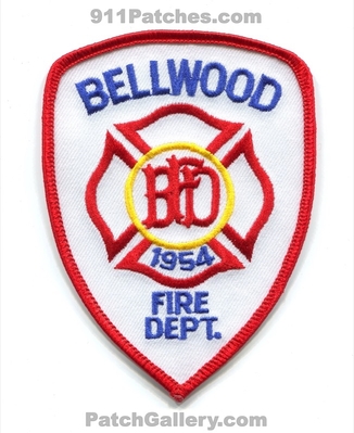 Bellwood Fire Department Patch (Illinois)
Scan By: PatchGallery.com
Keywords: 1954
