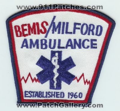 Bemis Milford Ambulance (Massachusetts) (Defunct)
Thanks to Mark C Barilovich for this scan.
Keywords: ems emt paramedic