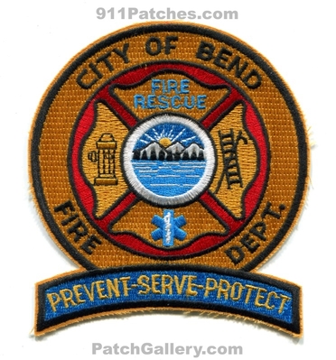 Bend Fire Rescue Department Patch (Oregon)
Scan By: PatchGallery.com
Keywords: city of dept. prevent serve protect
