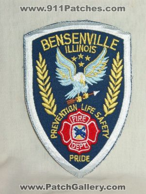 Bensenville Fire Department (Illinois)
Thanks to Walts Patches for this picture.
Keywords: dept.