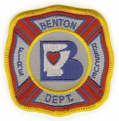 Benton Fire Dept Rescue
Thanks to PaulsFirePatches.com for this scan.
Keywords: arkansas department