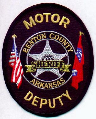 Benton County Sheriff Motor Deputy
Thanks to EmblemAndPatchSales.com for this scan.
Keywords: arkansas