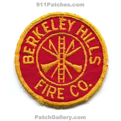 Berkeley Hills Fire Company Patch (Pennsylvania)
Scan By: PatchGallery.com
Keywords: co. department dept.