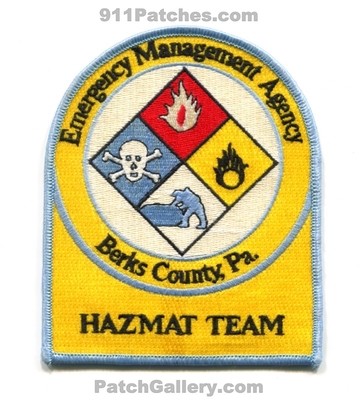Berks County Emergency Management Agency HazMat Team Patch (Pennsylvania)
Scan By: PatchGallery.com
Keywords: co. ems haz-mat hazardous materials fire department dept.