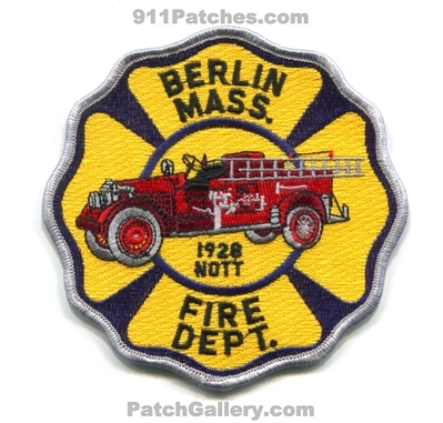 Berlin Fire Department Patch (Massachusetts)
Scan By: PatchGallery.com
Keywords: dept. mass. 1928 nott