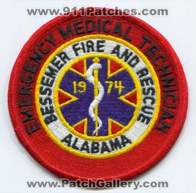 Bessemer Fire and Rescue Department Emergency Medical Technician (Alabama)
Scan By: PatchGallery.com
Keywords: dept. emt ems