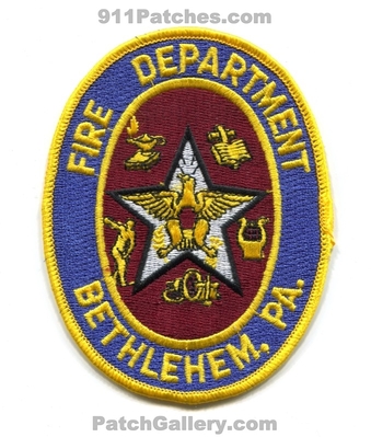 Bethlehem Fire Department Patch (Pennsylvania)
Scan By: PatchGallery.com
Keywords: dept.