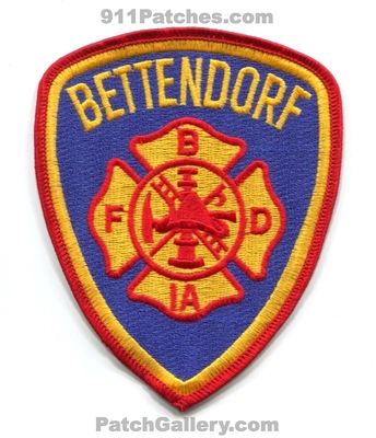 Bettendorf Fire Department Patch (Iowa)
Scan By: PatchGallery.com
Keywords: dept.