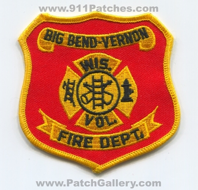 Big Bend Vernon Volunteer Fire Department Patch (Wisconsin)
Scan By: PatchGallery.com
Keywords: vol. dept. wis.