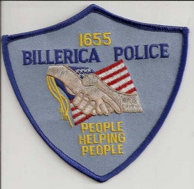 Billerica Police
Thanks to EmblemAndPatchSales.com for this scan.
Keywords: massachusetts