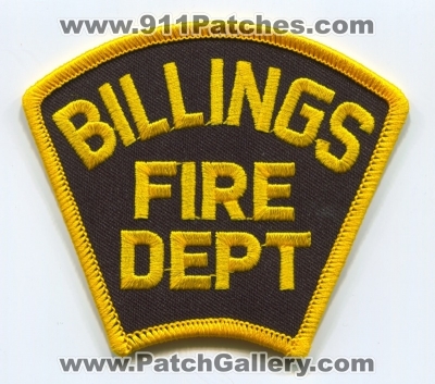Billings Fire Department (Montana)
Scan By: PatchGallery.com
Keywords: dept.