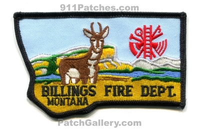 Billings Fire Department Patch (Montana) (State Shape)
Scan By: PatchGallery.com
Keywords: dept.