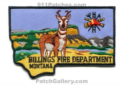 Billings Fire Department Patch (Montana) (State Shape)
Scan By: PatchGallery.com
Keywords: dept.