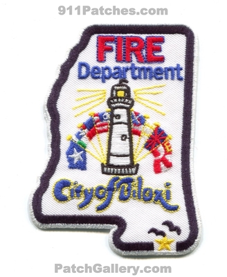 Biloxi Fire Department Patch (Mississippi) (State Shape)
Scan By: PatchGallery.com
Keywords: city of dept.