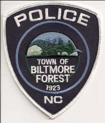 Biltmore Forest Police
Thanks to EmblemAndPatchSales.com for this scan.
Keywords: north carolina town of