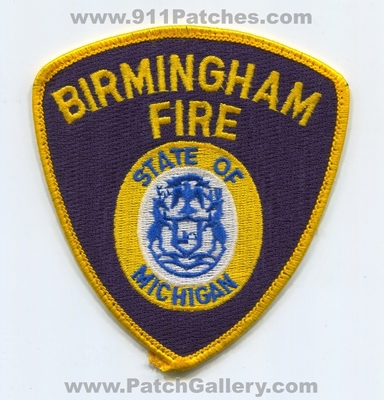 Birmingham Fire Department Patch (Michigan)
Scan By: PatchGallery.com
Keywords: dept. state of