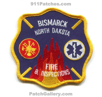 Bismarck Fire and Inspections Department Patch (North Dakota)
Scan By: PatchGallery.com
Keywords: & dept.