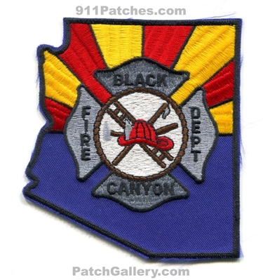 Black Canyon Fire Department Patch (Arizona) (State Shape)
Scan By: PatchGallery.com
Keywords: dept.